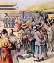 Disturbances in Seoul, cover av 'Le Petit Journal', 13. august 1894